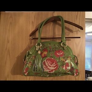 Sharif All leather embroidered purse